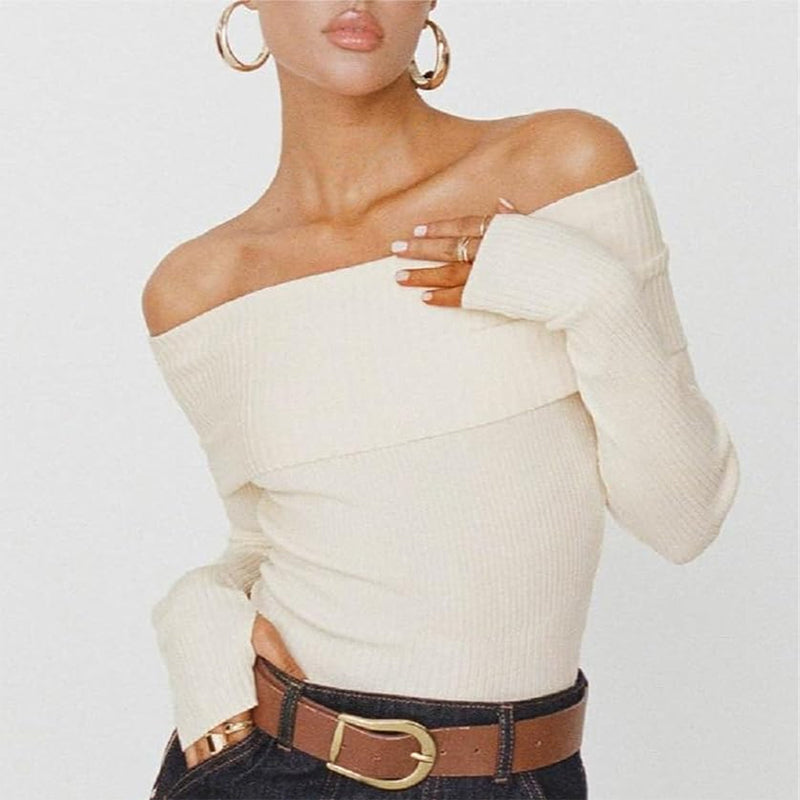 Rocha טופ אוף שולדר סריג מחמם