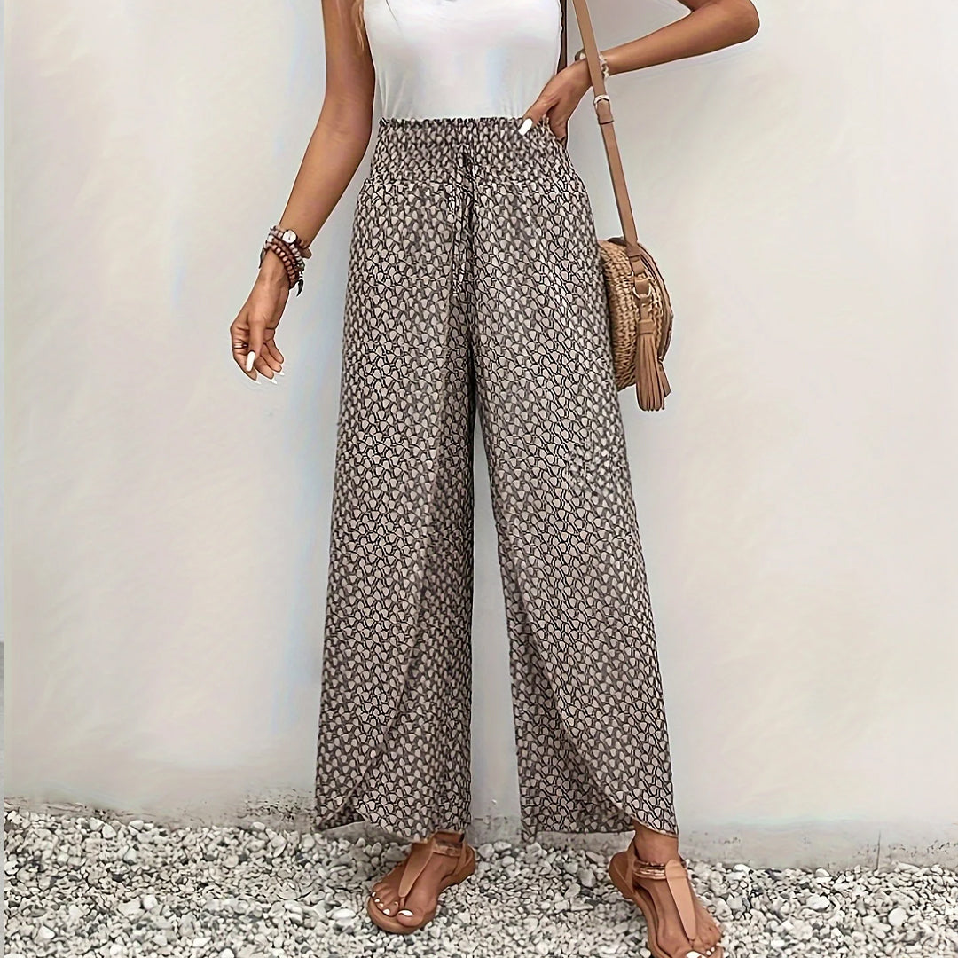 Kian מכנסיים רחבים בגזרה גבוהה