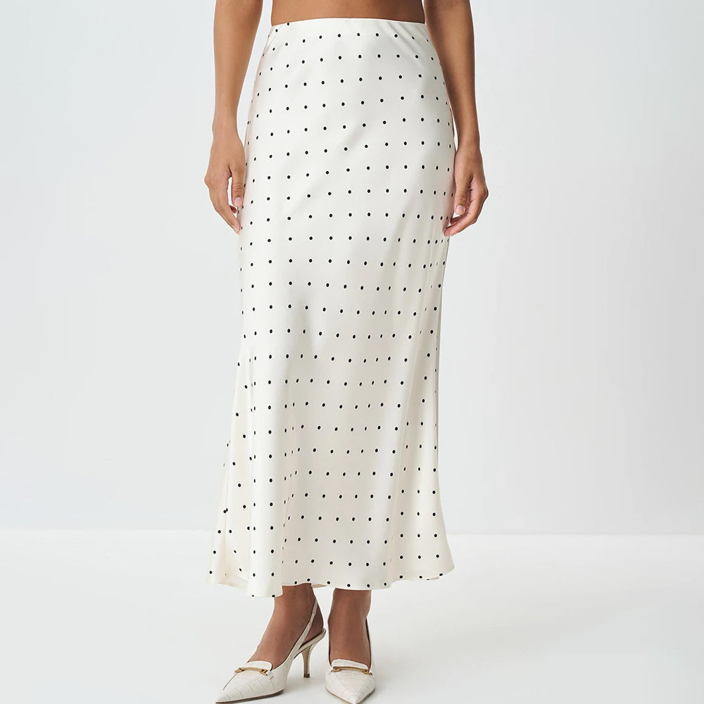 Stafford חצאית סאטן פולקה דוט אלגנטית Outlet