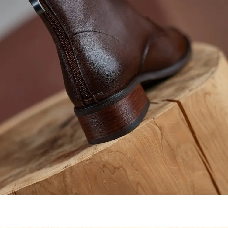 Aaryan מגפוני עור אמיתי