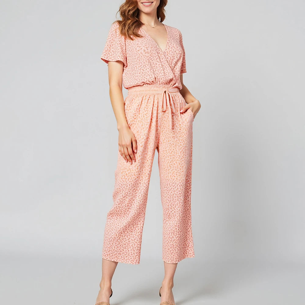 Brenda אוברול ורוד מנומר