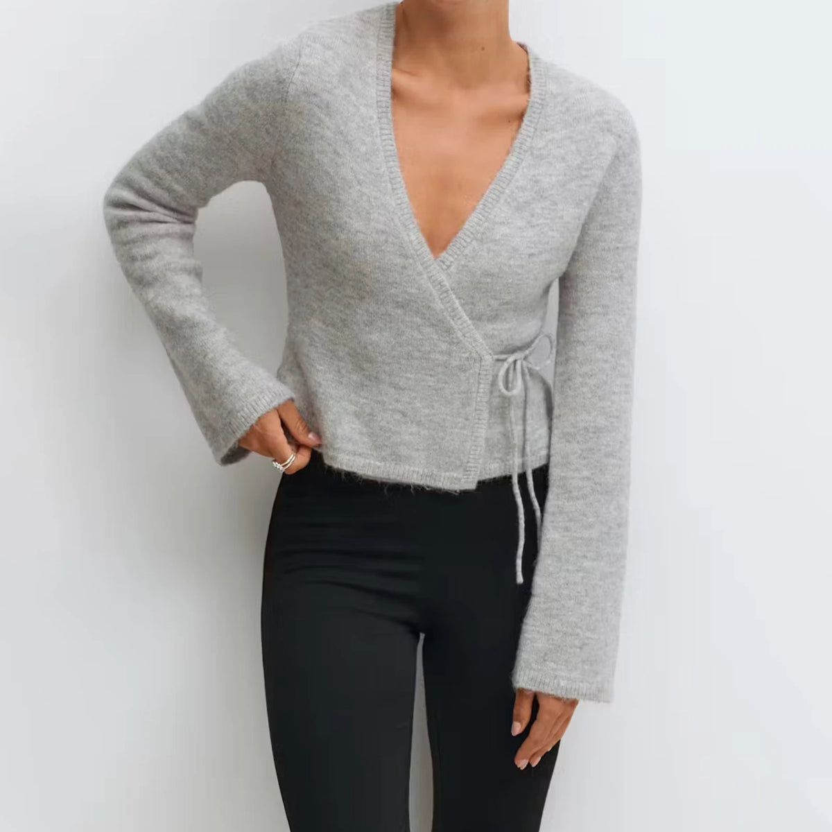 Alison קרדיגן סרוג בגזרת מעטפה