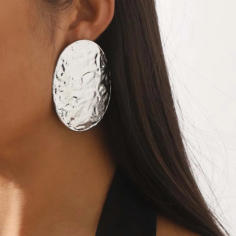 Sanchez עגילי סטייטמנט אובליים