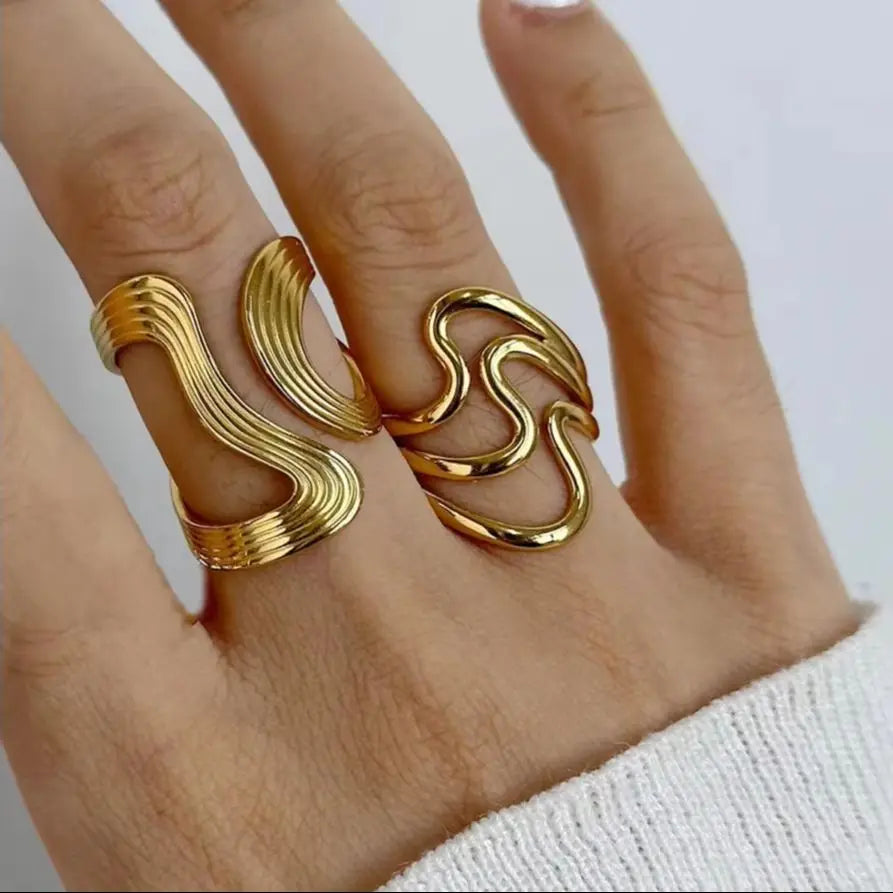 Troy טבעת גל אלגנטית