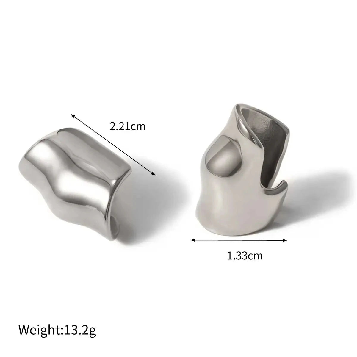 Kent עגיל קליפ מבריק בעיצוב מודרני