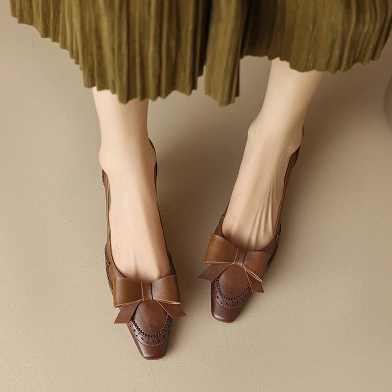 Axel נעלי עקב עור אמיתי