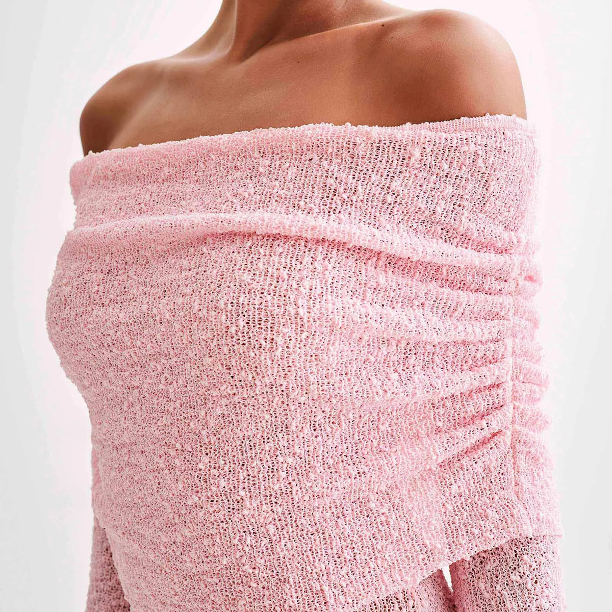 Todd שמלת מיני סרוגה אוף שולדר