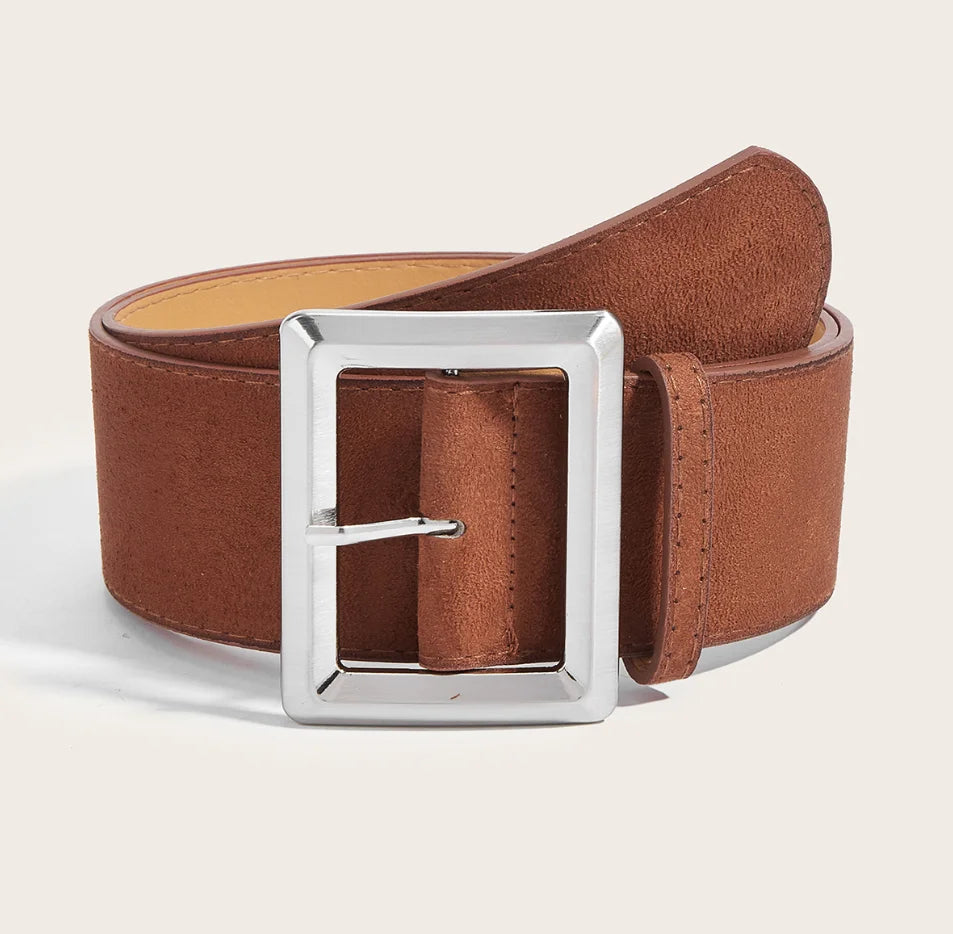 Janice חגורה רחבה עם אבזם מרובע