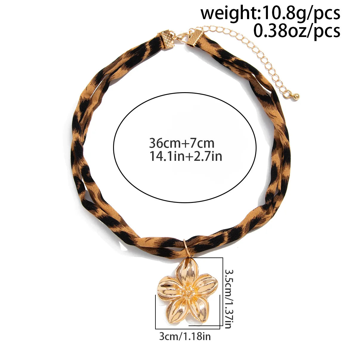 Portia שרשרת צ׳וקר סרט פרח