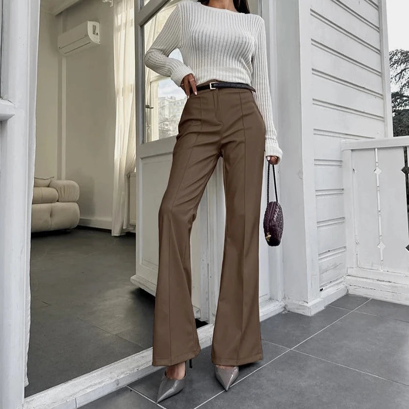 Mills מכנסיים דמוי עור