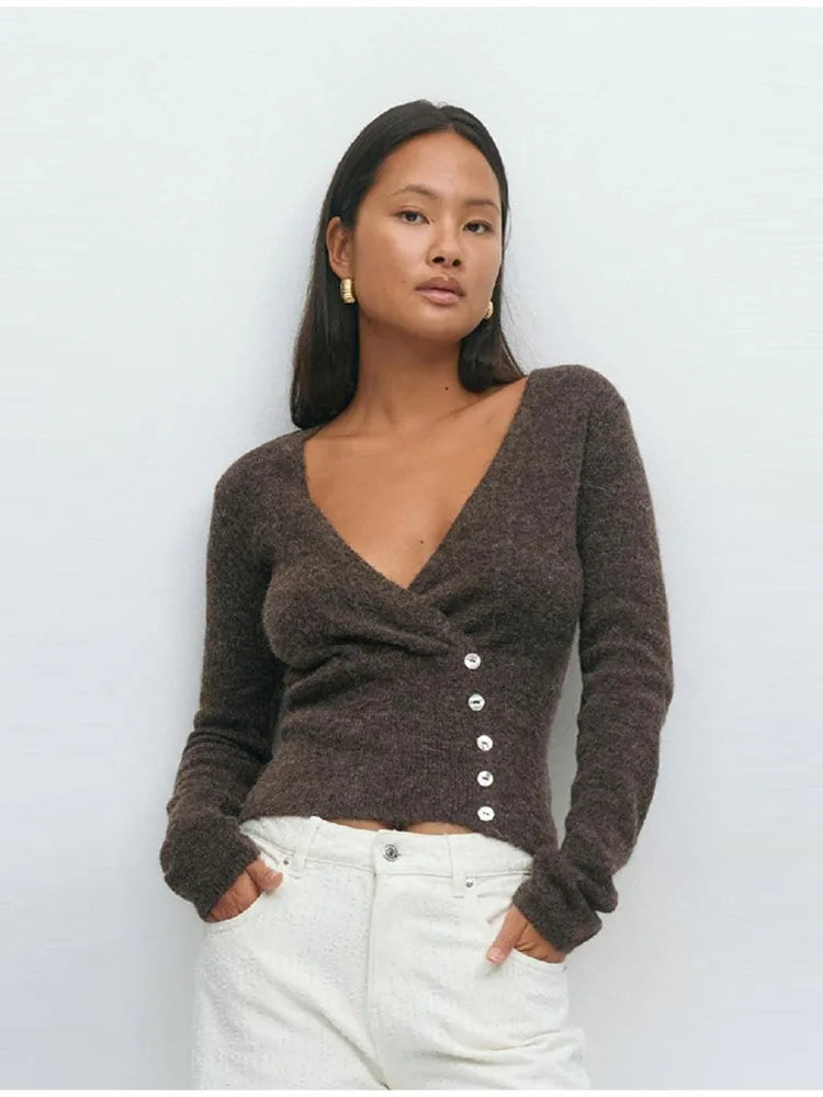 Curtis קרדיגן סרוג עם כפתורים צדדיים