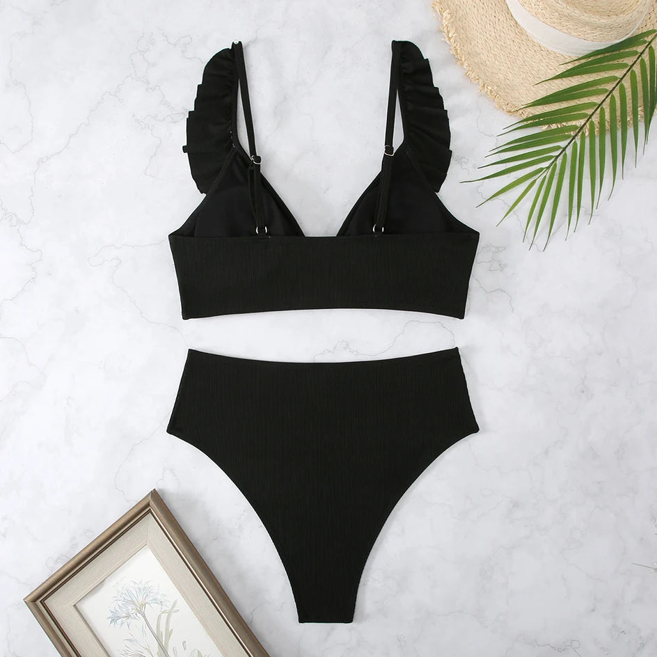 Noble ביקיני פסים עם קפלים