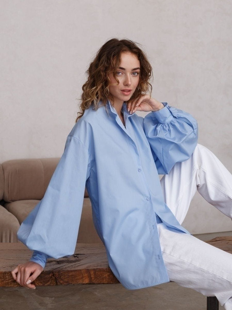 Annie חולצה מכופתרת חלקה Outlet
