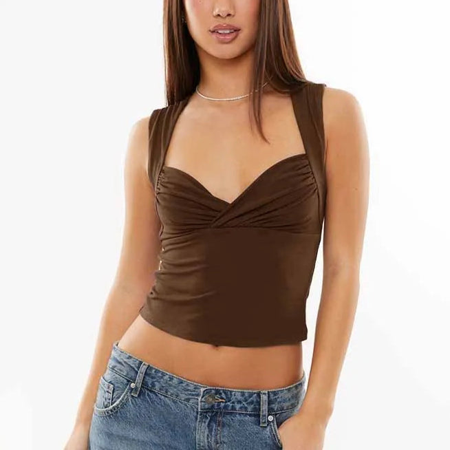 Henri טופ קז'ואל עם קפלים