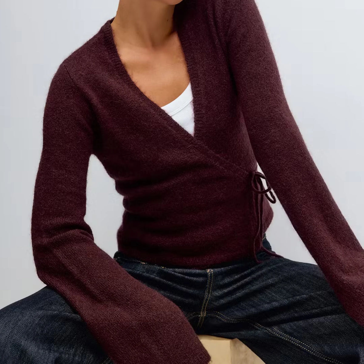 Alison קרדיגן סרוג בגזרת מעטפה