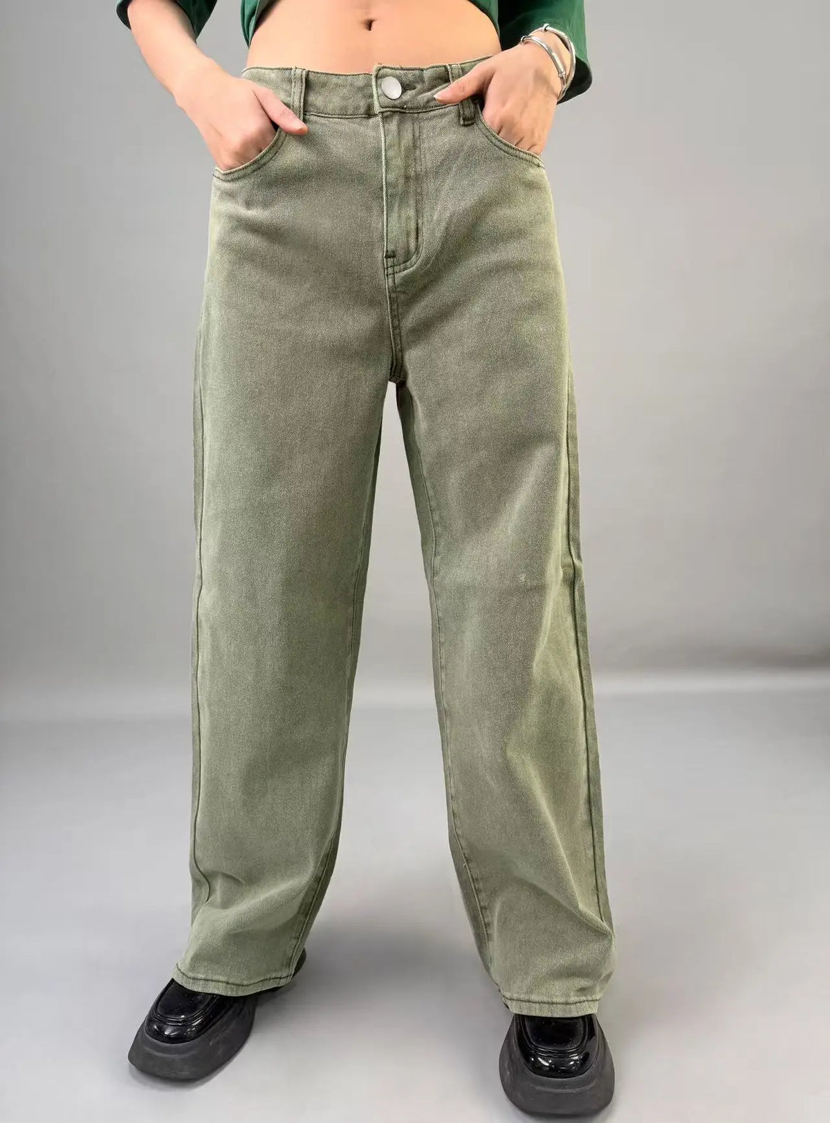 Mendez מכנסי ג’ינס רטרו בגזרה ישרה