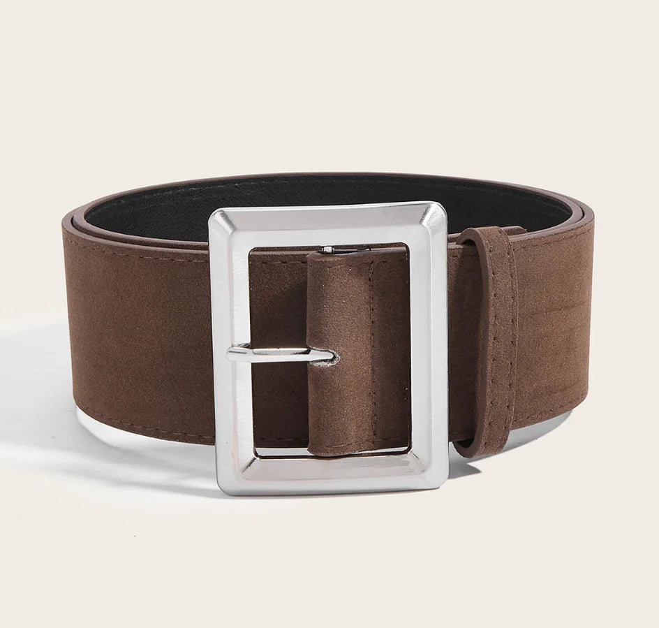 Janice חגורה רחבה עם אבזם מרובע