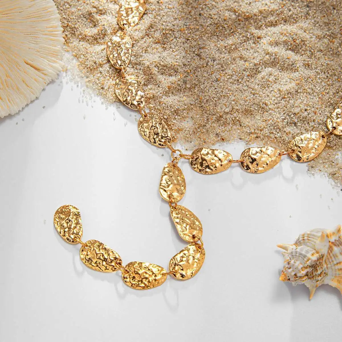 Bushra שרשרת וינטג&#39; בעיצוב אי-סימטרי