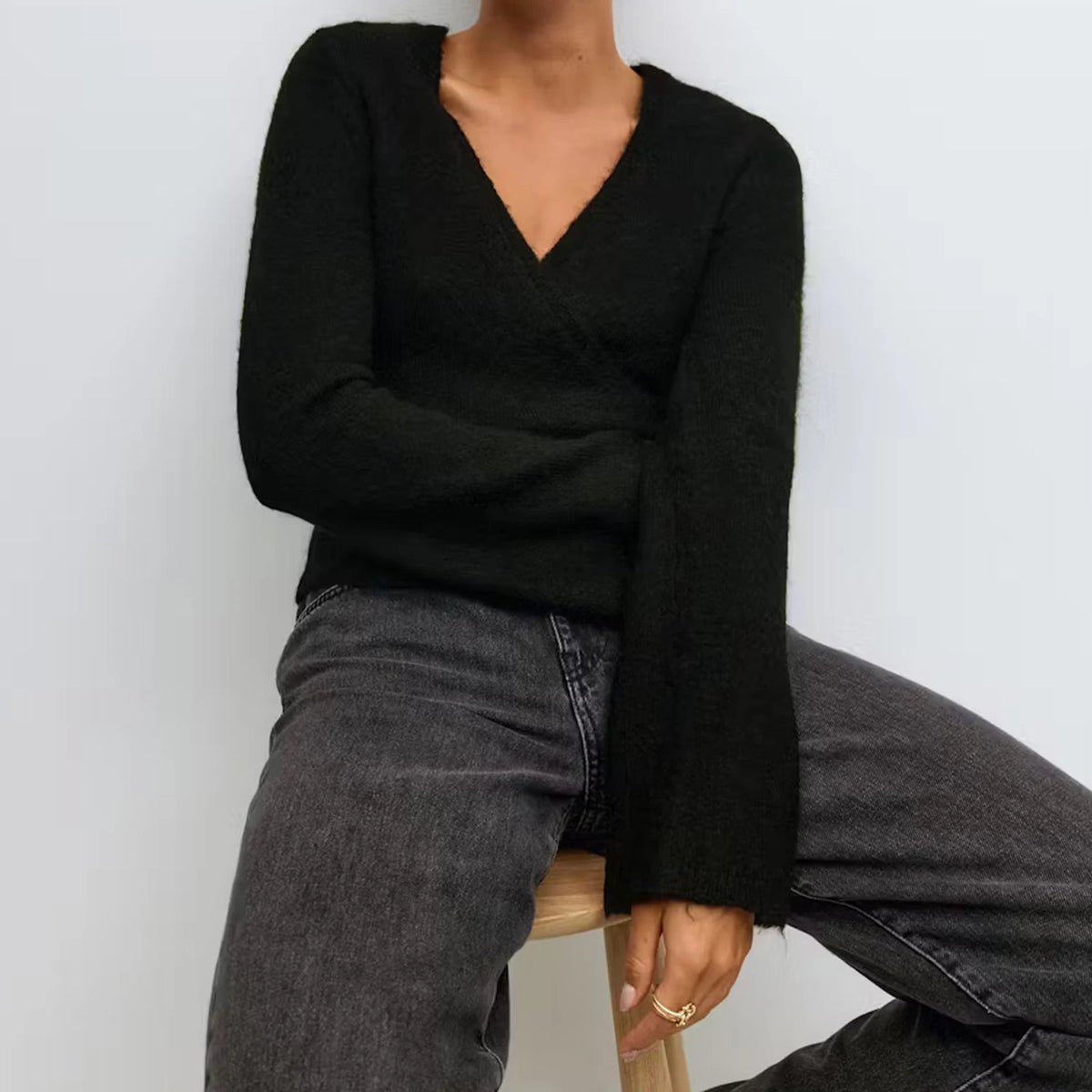 Alison קרדיגן סרוג בגזרת מעטפה