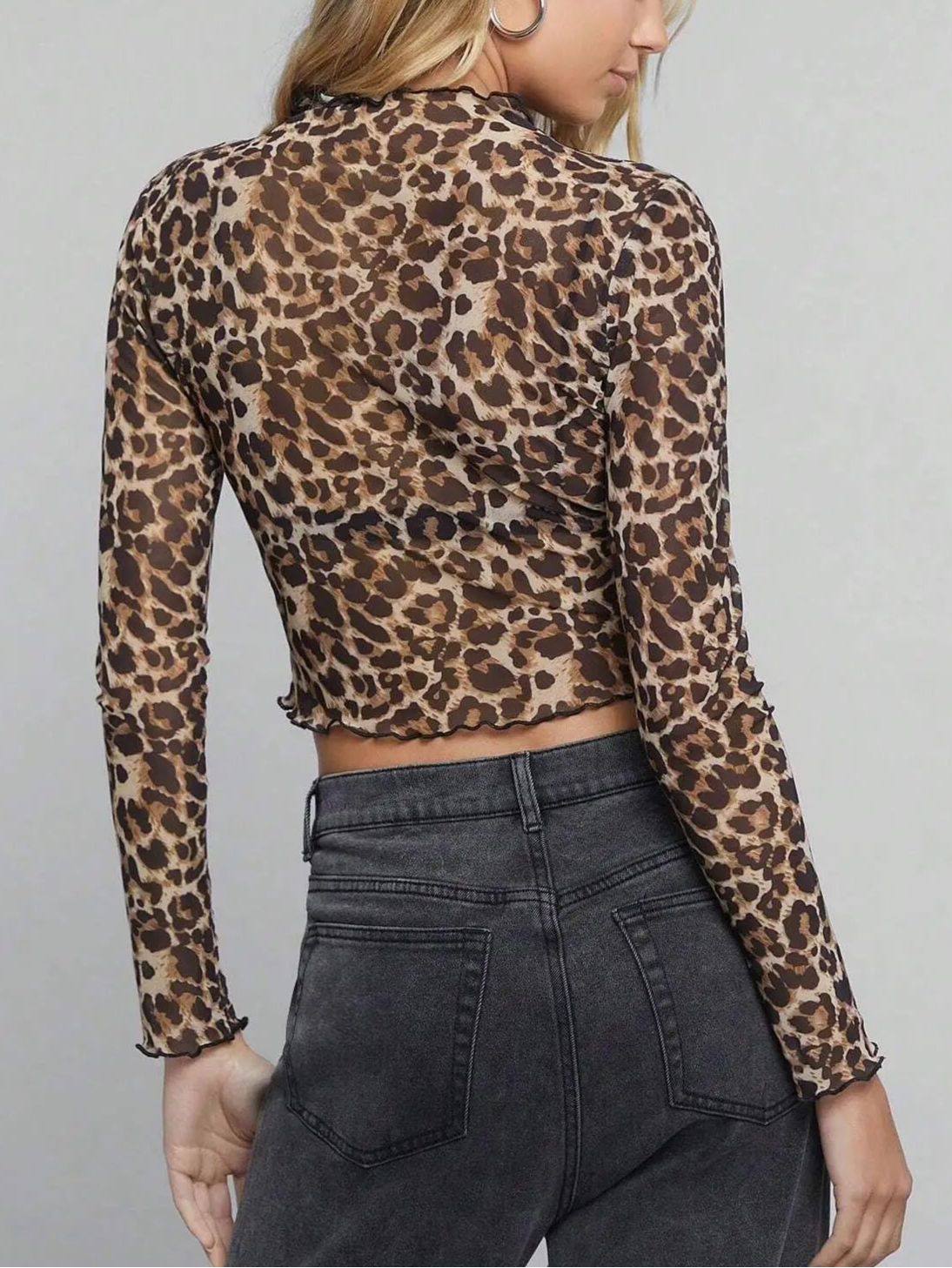 Lily חולצה מנומרת רשת