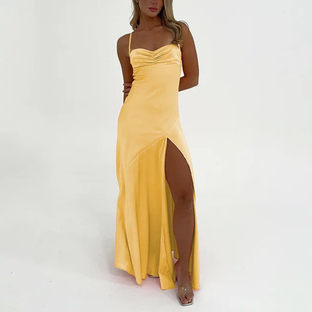 Brooke שמלת קמיזול עם שסע צד