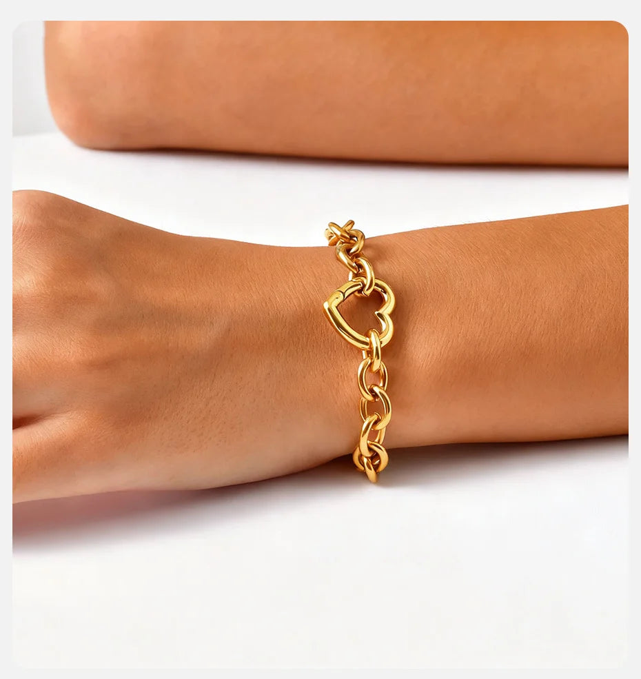 Amora צמיד חוליות לב