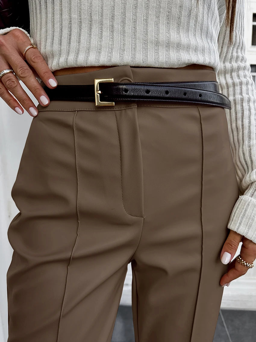 Mills מכנסיים דמוי עור