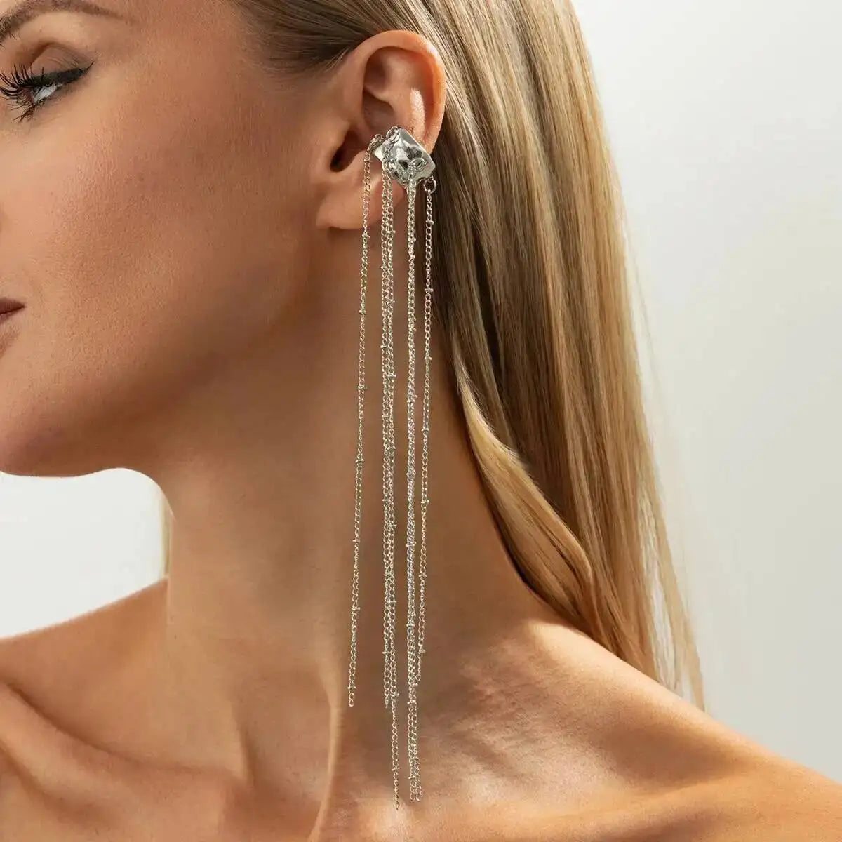 Liora עגיל קאף עם שרשראות