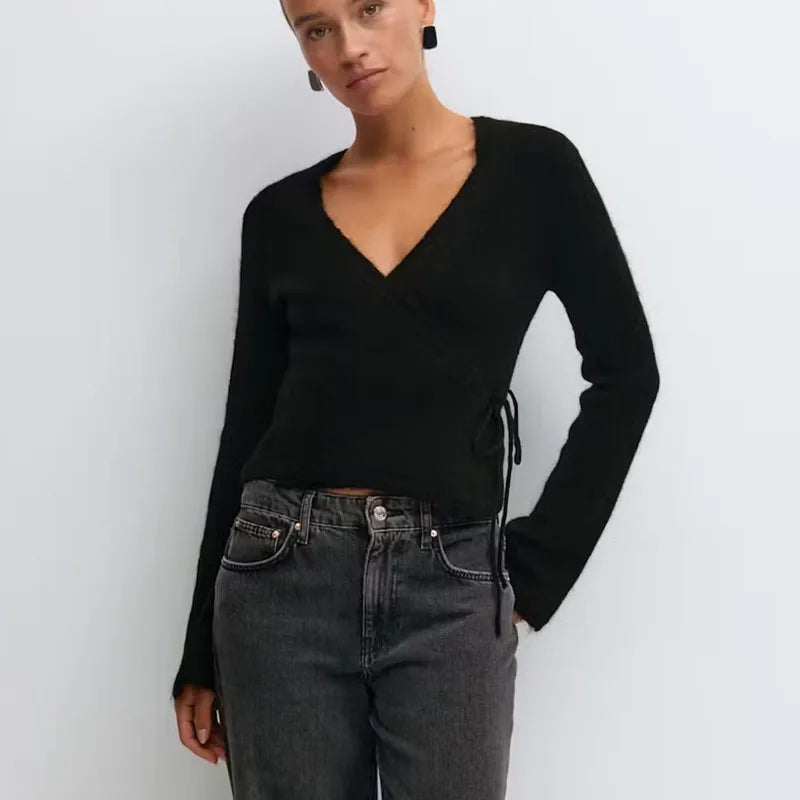 Luna קרדיגן סרוג בגזרת מעטפה