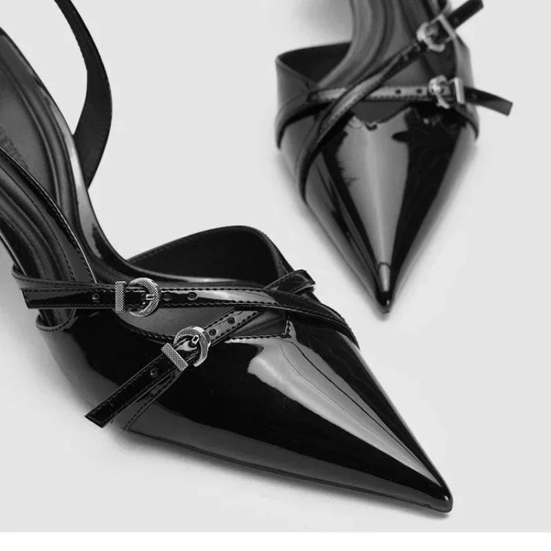 Alvarez נעלי עקב סלאינגבק עם אבזמים