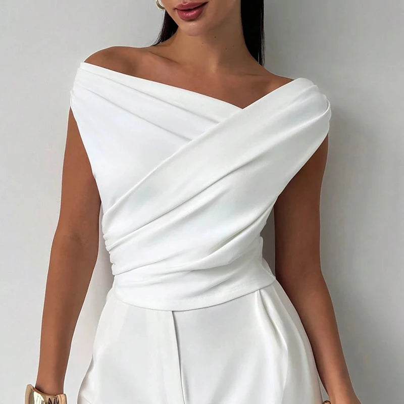 Ria חולצת כתף אחת אלגנטית