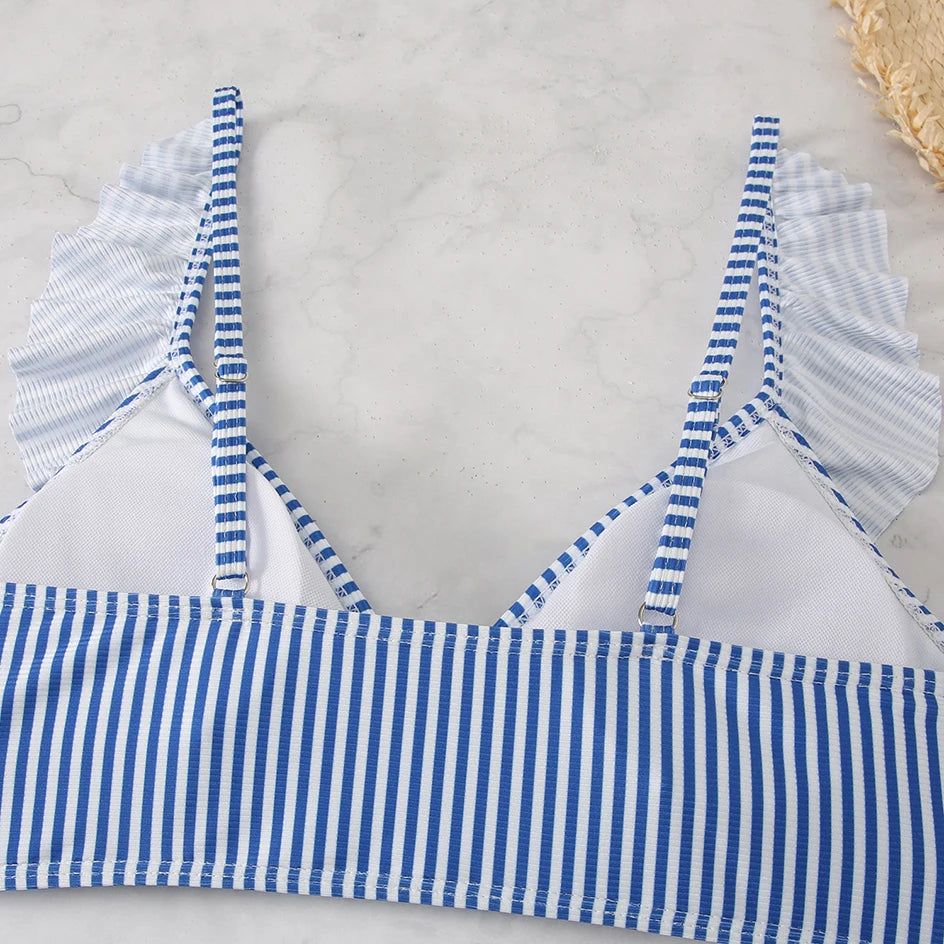 Noble ביקיני פסים עם קפלים