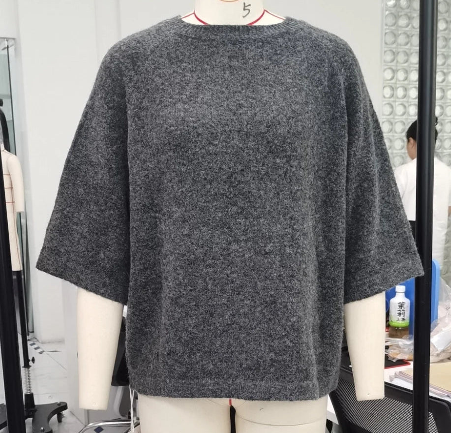 Elmer סריג אוברסייז שרוול קצר