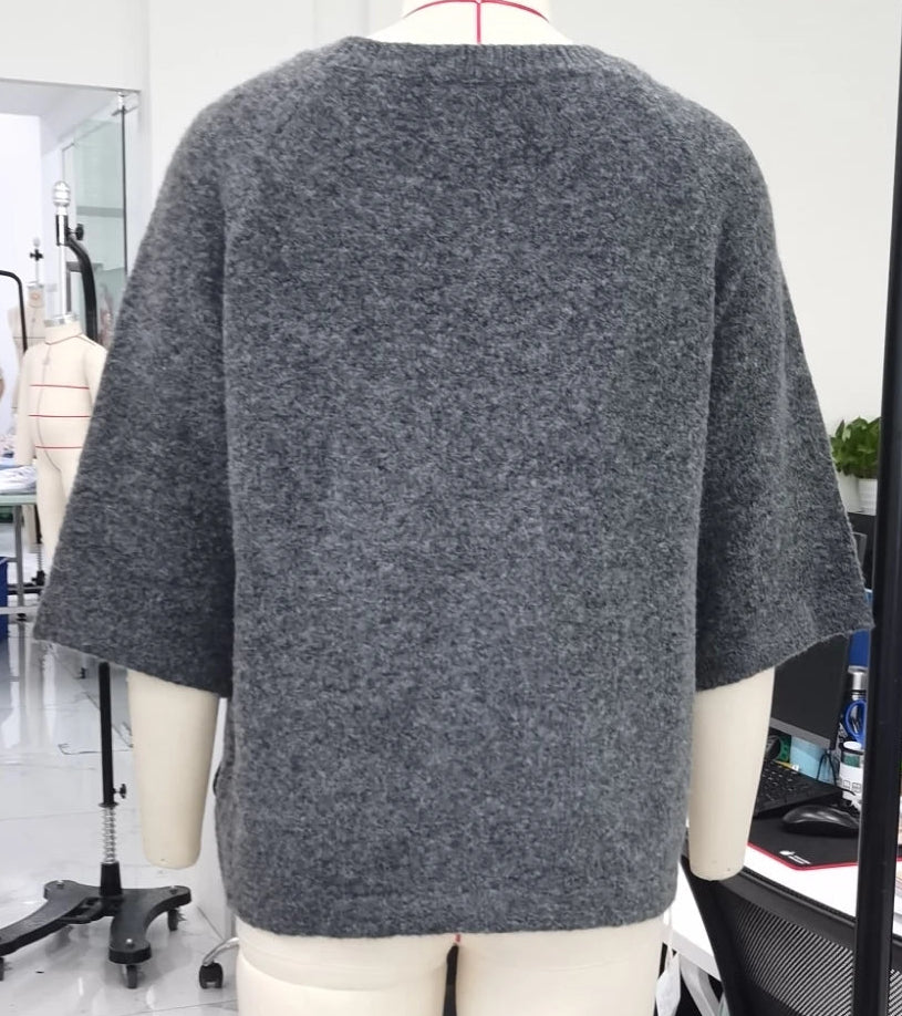 Elmer סריג אוברסייז שרוול קצר