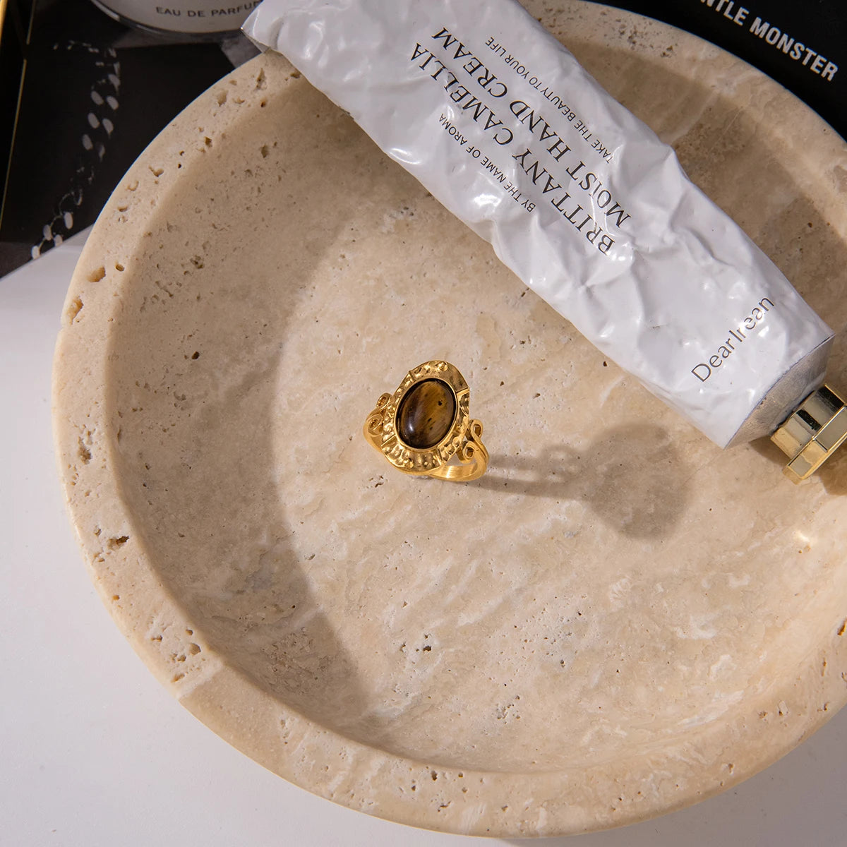 Zerina טבעת אבן טייגר איי