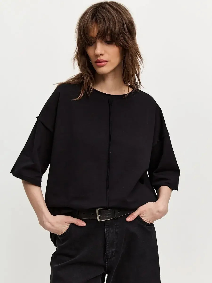 Jana טי שירט אוברסייז כותנה