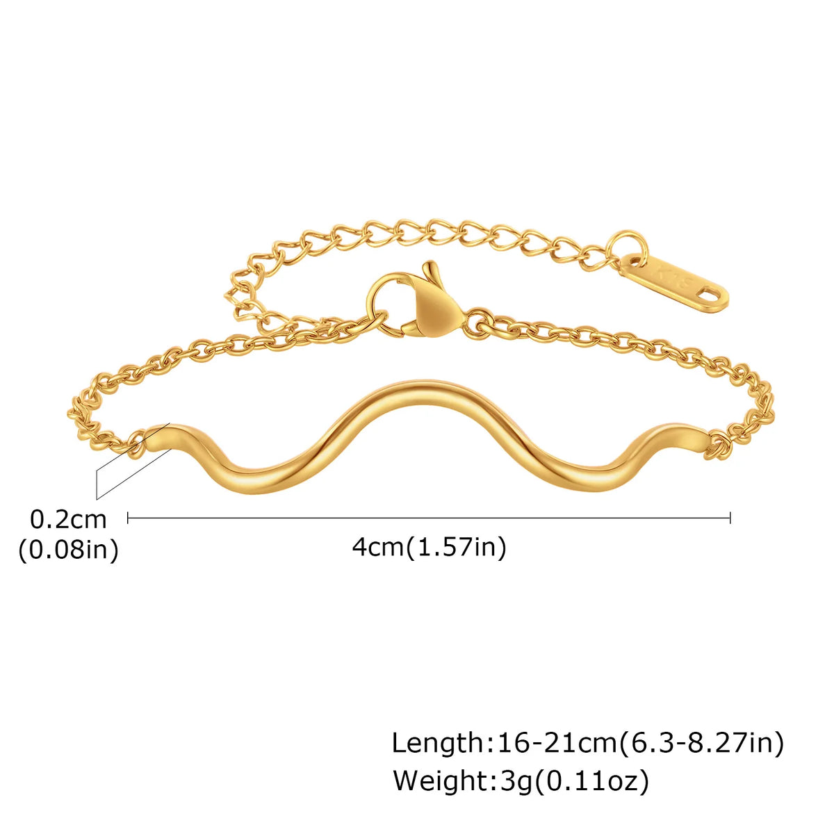 Mullen סט תכשיטים גל גאומטרי