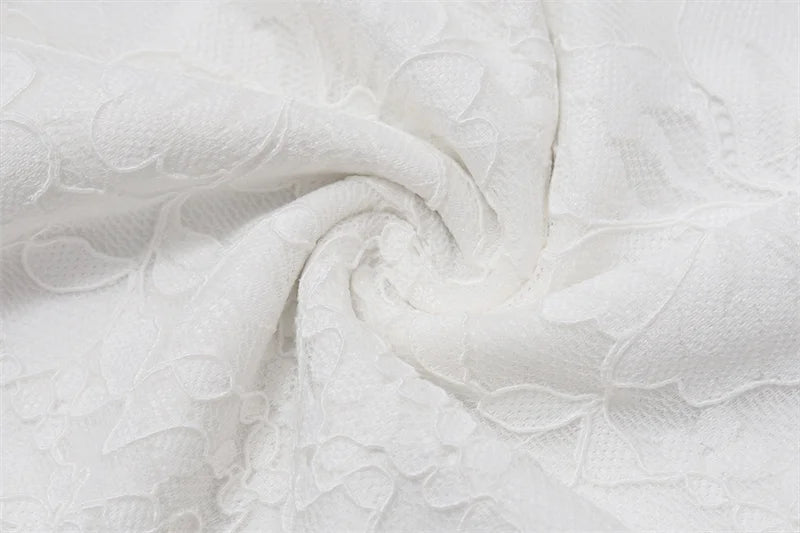 Lynn שמלת מיני לבנה תחרה