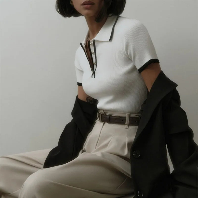 Floyd חולצת פולו סרוגה אלגנטית