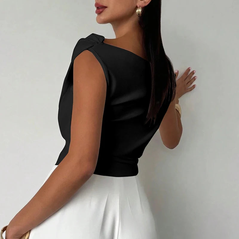 Ria חולצת כתף אחת אלגנטית