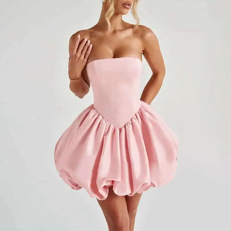 Bonilla שמלת מיני סטרפלס נשפכת