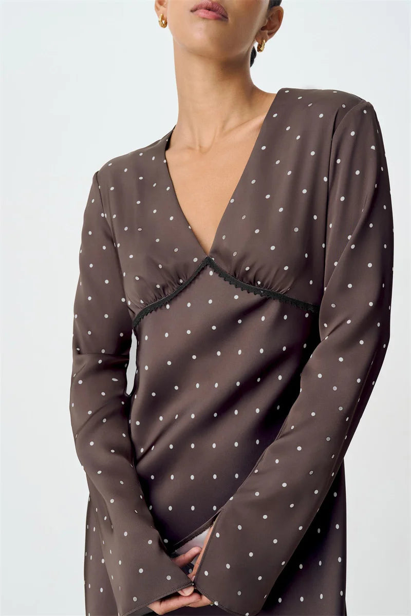 Sonny שמלת מידי פולקה דוט אלגנטית