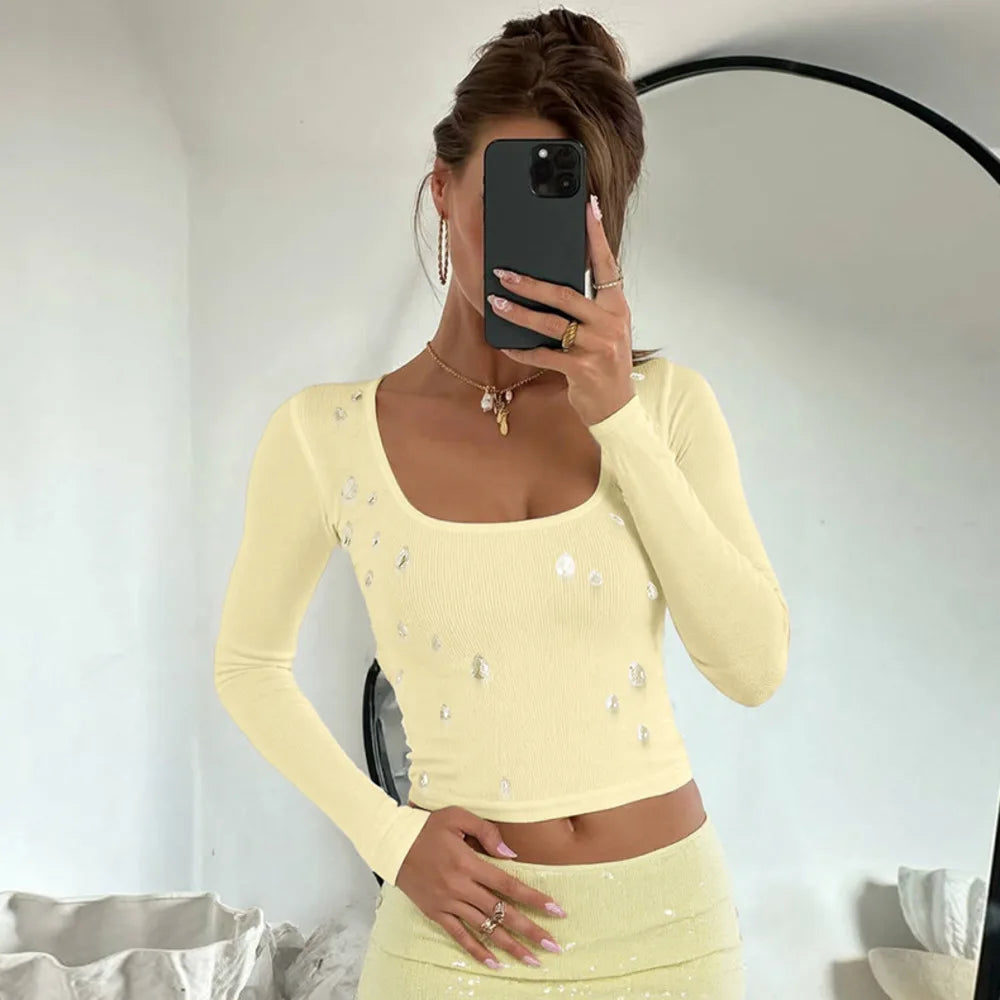 Jennifer טופ ריב בגזרה צמודה