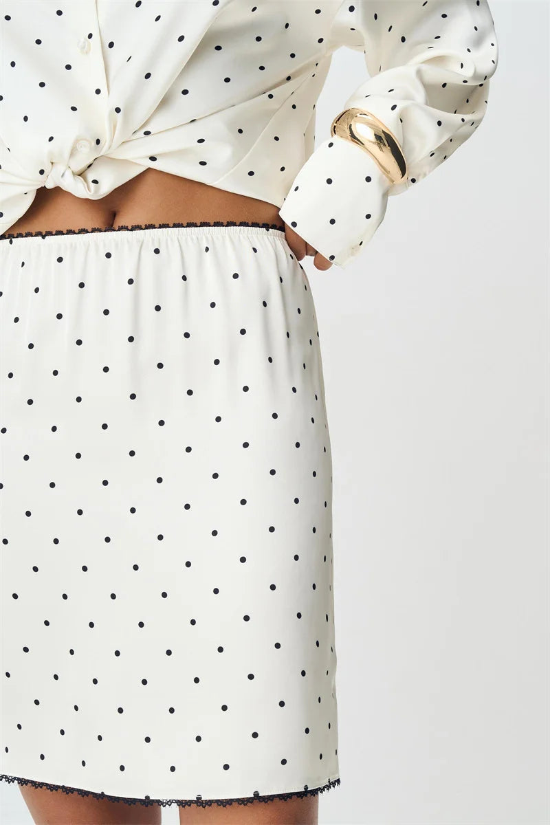 Brayden חצאית מיני פולקה דוט עם גומי