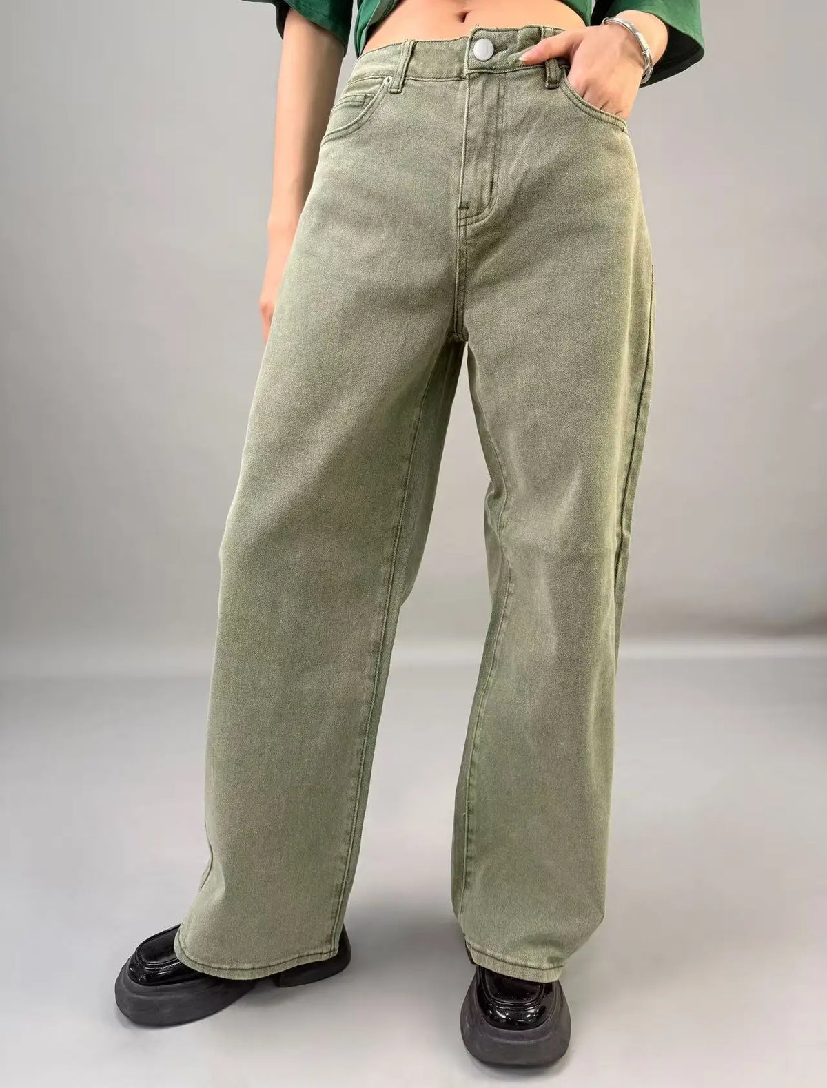 Mendez מכנסי ג’ינס רטרו בגזרה ישרה