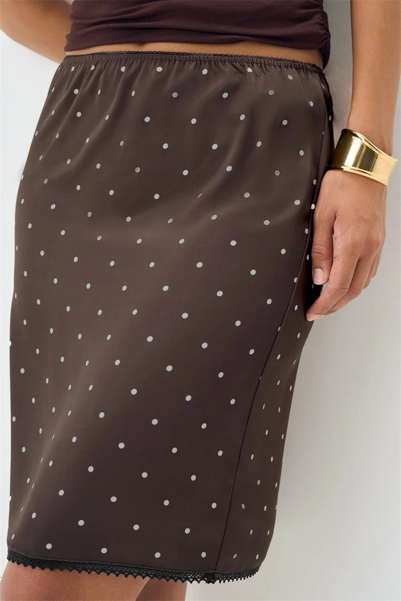 Brayden חצאית מיני פולקה דוט עם גומי