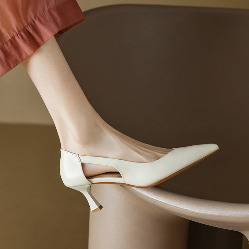 Arron נעלי סירה עקב מעור Outlet