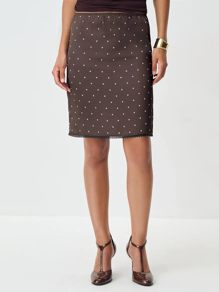 Brayden חצאית מיני פולקה דוט עם גומי