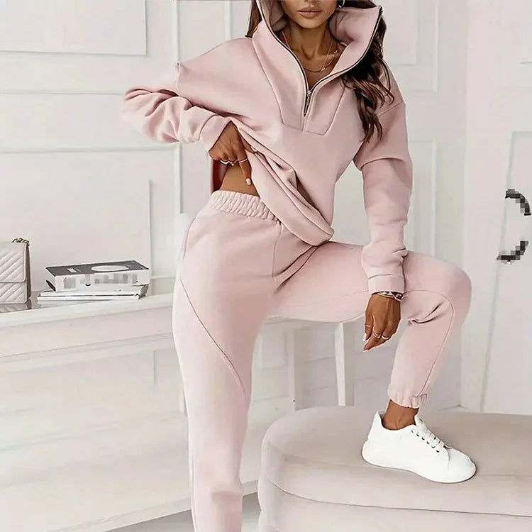 Bryan סט טרנינג עם רוכסן ומכנס מתרחב Outlet