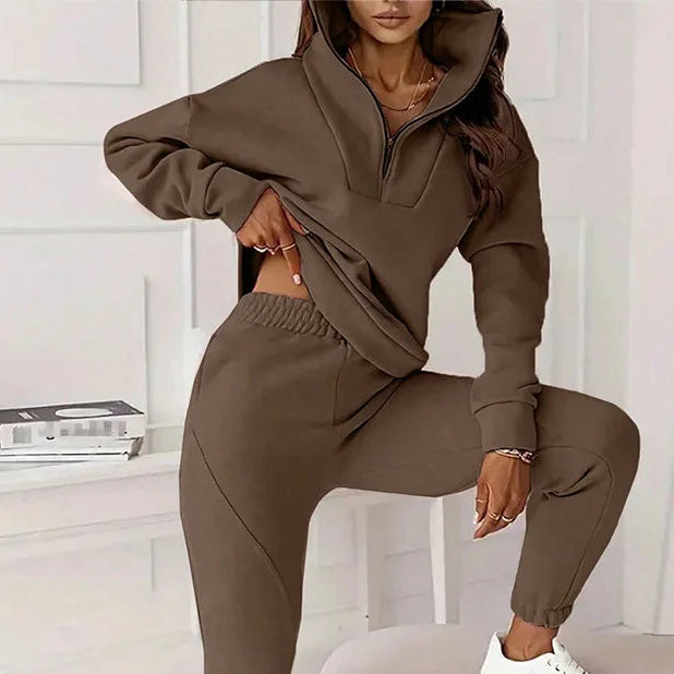 Bryan סט טרנינג עם רוכסן ומכנס מתרחב Outlet